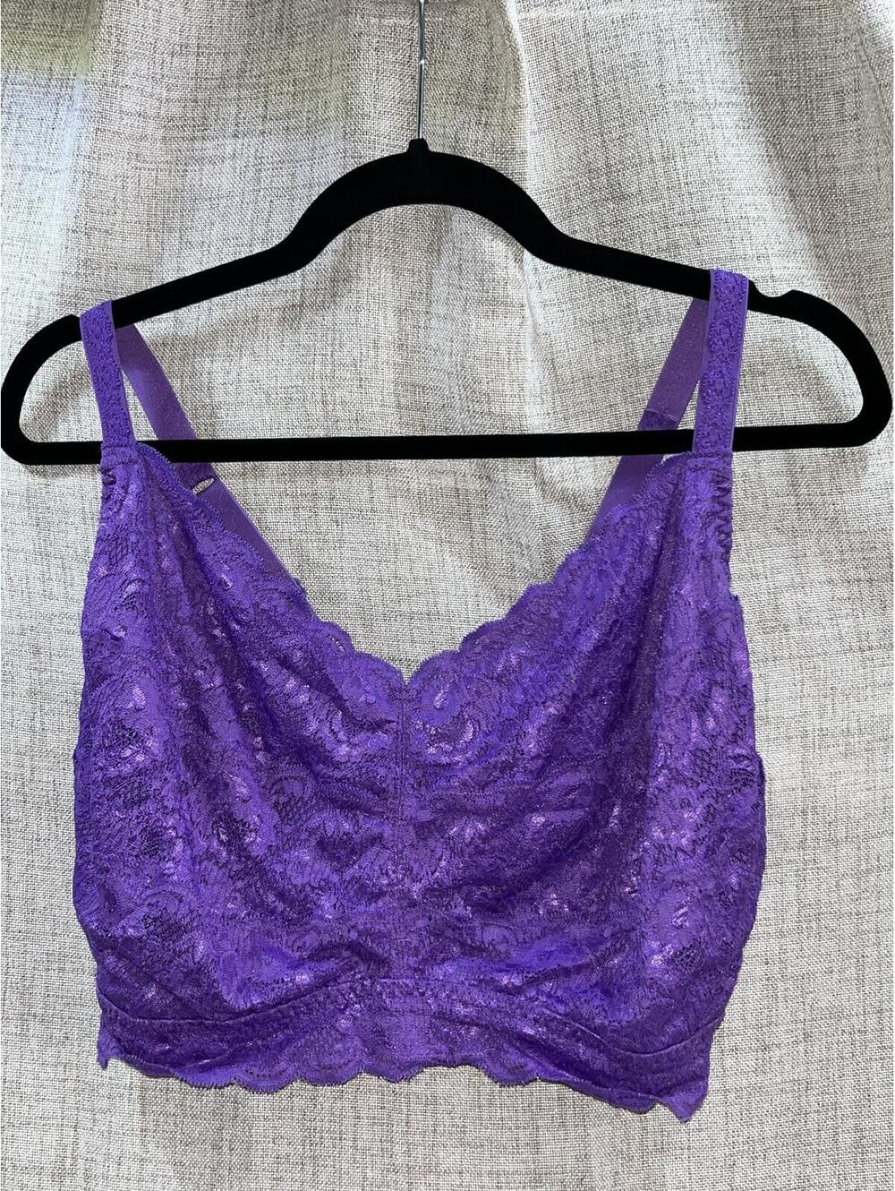 Cosabella Never Say Never Curvy Sweetie Bralette Amethyst XL NWT